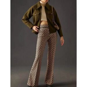 Anthropologie Maeve Flared Pants Patterned Sz 6
